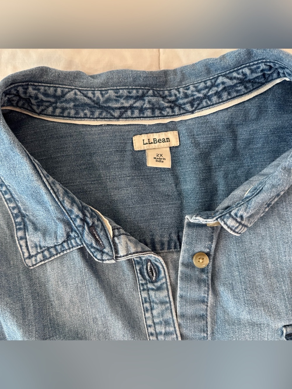 L.L. Bean Women's Light Blue Denim Shirt